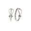 Pendientes de aro de diamante genuinos de 1.00ct en oro blanco de 14KT