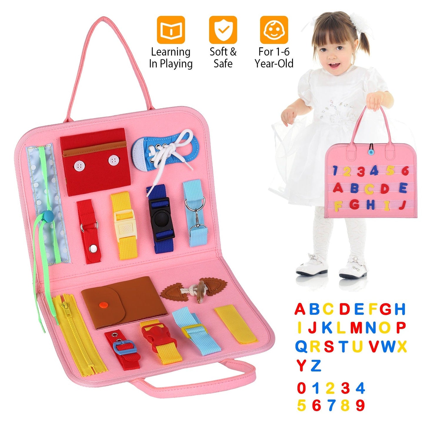 Tablero de Actividades para Niños - Juguete Educativo Montessori