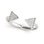 14k White Gold Diamond Arrowhead Open Ring