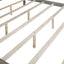 King Size Canopy Platform Bed with Headboard and Support Legs, Brown Wash - Korvel