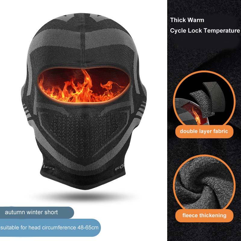 Winter Cycling Warm Scarf For Men And Women Double Layer With Fleece Thickened Cold Mask Windproof Ear Protector Head Cover - Korvel