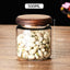 Bocal de rangement en verre premium avec couvercle en bois d'acacia