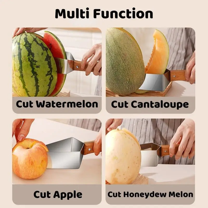 New Watermelon Splitter Watermelon Cutting Artifact 430 Stainless Steel Cutting Piece Splitter Household Melon Triangle Cutting - Korvel