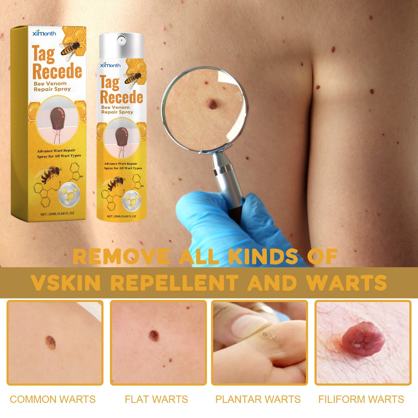 Spray de traitement de la peau au venin d'abeille premium