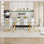 Dining table Modern tempered glass dining table Large modern office desk - Korvel