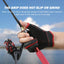 Outdoor sports autumn and winter anti slip breathable dew three finger wear-resistant and anti cutting lure fishing gloves - Korvel