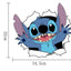 3D Broken Wall Stitch Wallpaper Children's Room Art Poster Decoration Self Adhesive Cartoon Anime Sticker Glass Door Sticker - Korvel
