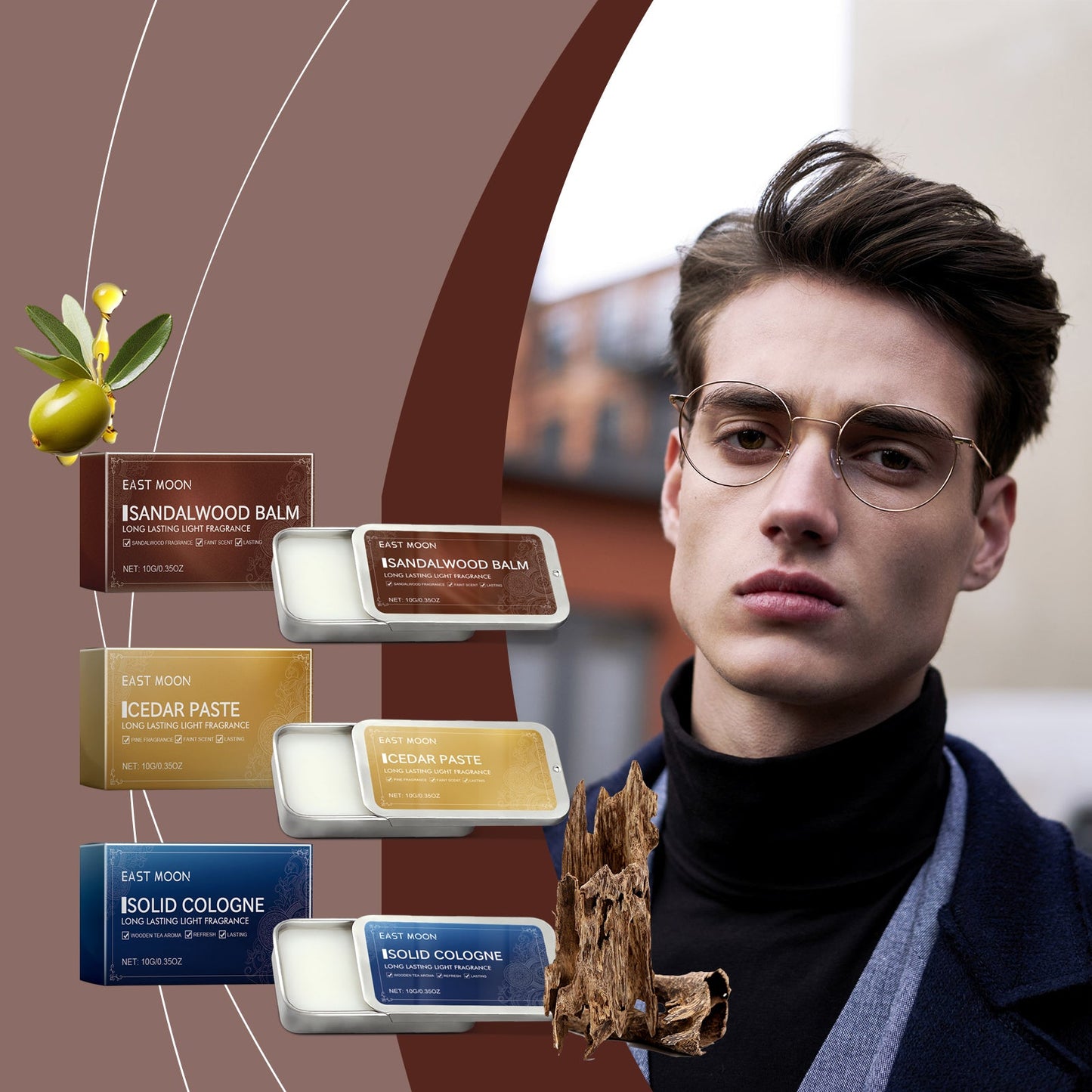 Men's Solid Balm - Portable Fragrance for Lasting Freshness