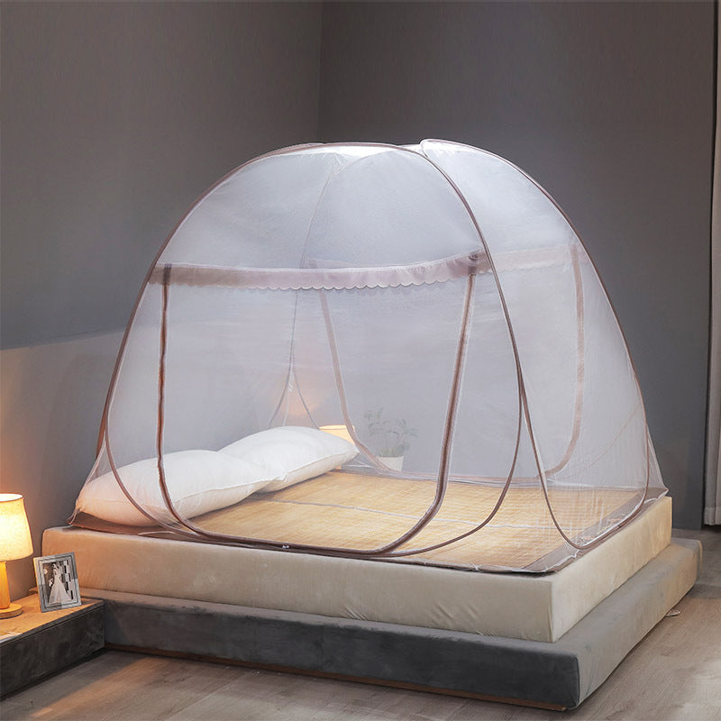 Mongolian bag mosquito net installation-free steel wire bottomless folding single-door magic mosquito net Mosquito net - Korvel