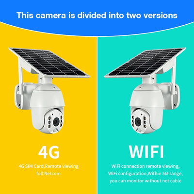 Brand 4G SIM Card WIFI Solar Battery PTZ Camera 1080P Outdoor Waterproof  PIR Alarm Motion Detection P2P CCTV Camera - Korvel