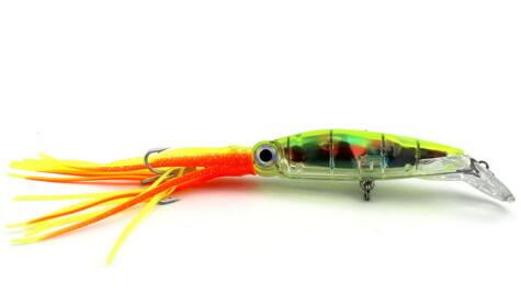 LEO Lifelike Big Octopus Squid Jig Fishing Lure 14cm/40g Hard Plastic Artificial Bait - Korvel
