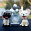 Cute doll decorations in the car, resin bobblehead dog animal bulldog, creative cute car ornaments - Korvel