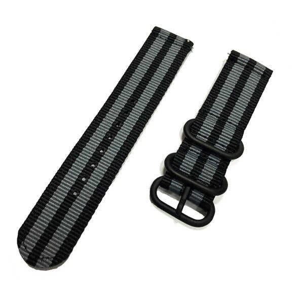 Nylon canvas wrist Strap for Xiaomi huami Amazfit Bip Stratos 2/2S PACE GTR 42/47MM Watch Band for Samsung Gear S3 S2 bracelet - Korvel