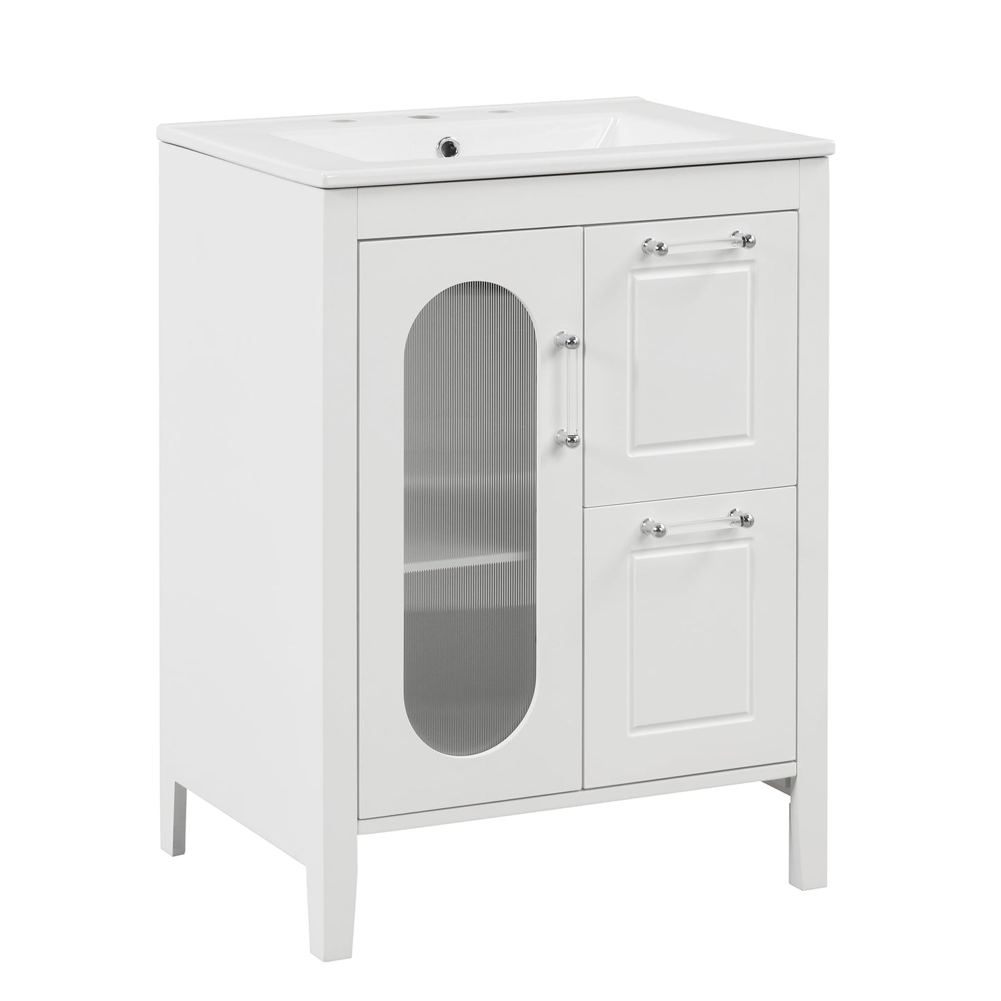 Elegant 24" Bathroom Vanity with Sink and Storage