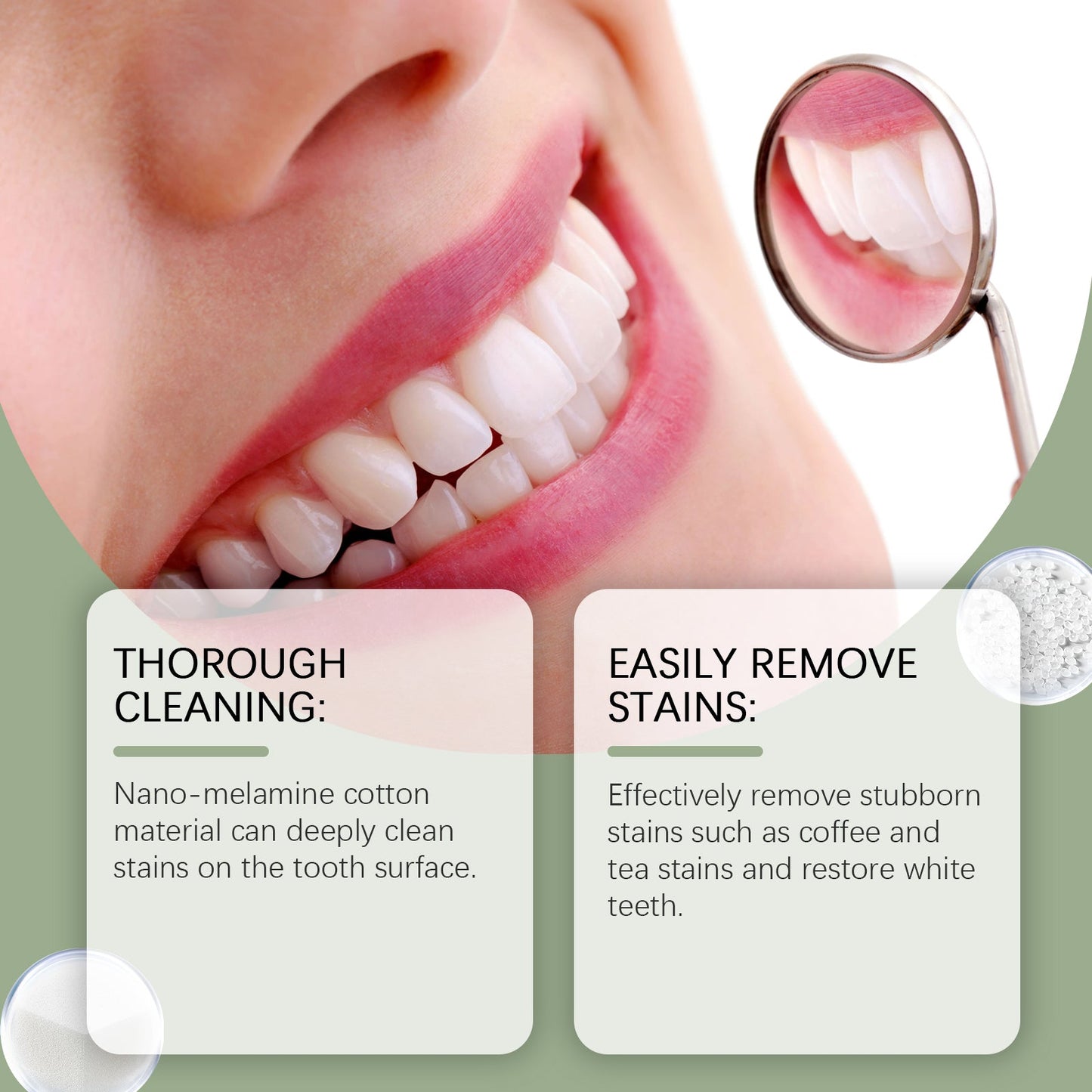 Sponge Tooth Cleaner Daily Care For Oral Hygiene Cleaning Teeth Stains Sponge Tooth Cleaner - Korvel