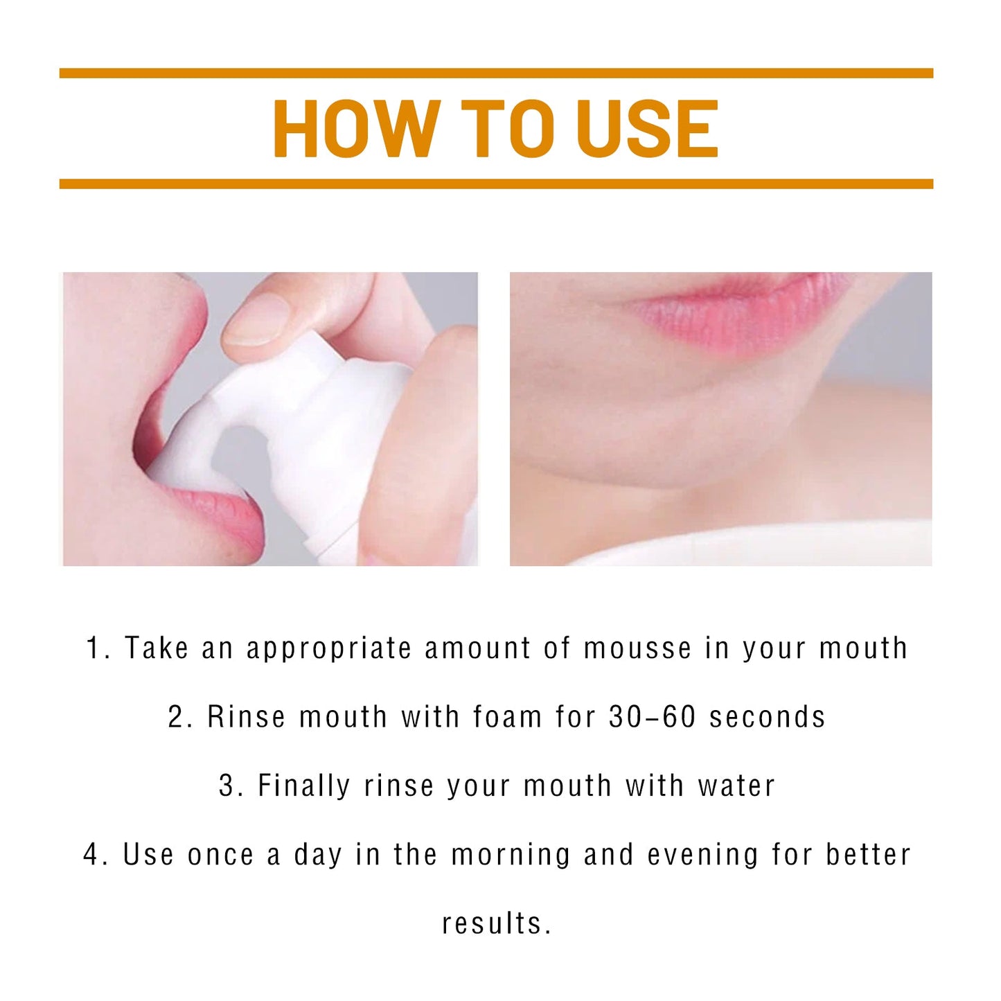 Premium Tooth Whitening Mousse for Bright, Fresh Smile