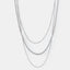 Fashionable Cuban titanium steel necklace hip-hop style multi-layer layered women's collarbone chain - Korvel