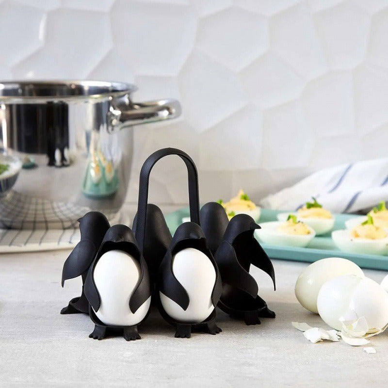 Creative and Cute Little Penguin Home Egg Cooking Device Egg Refrigerator Storage Combination Egg Holder God - Korvel