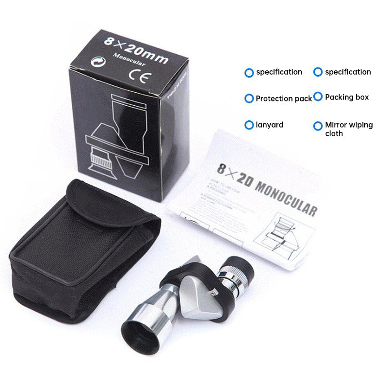 Hd Night Vision Mini Pocket Portable Metal Small Corner Monocular - Korvel