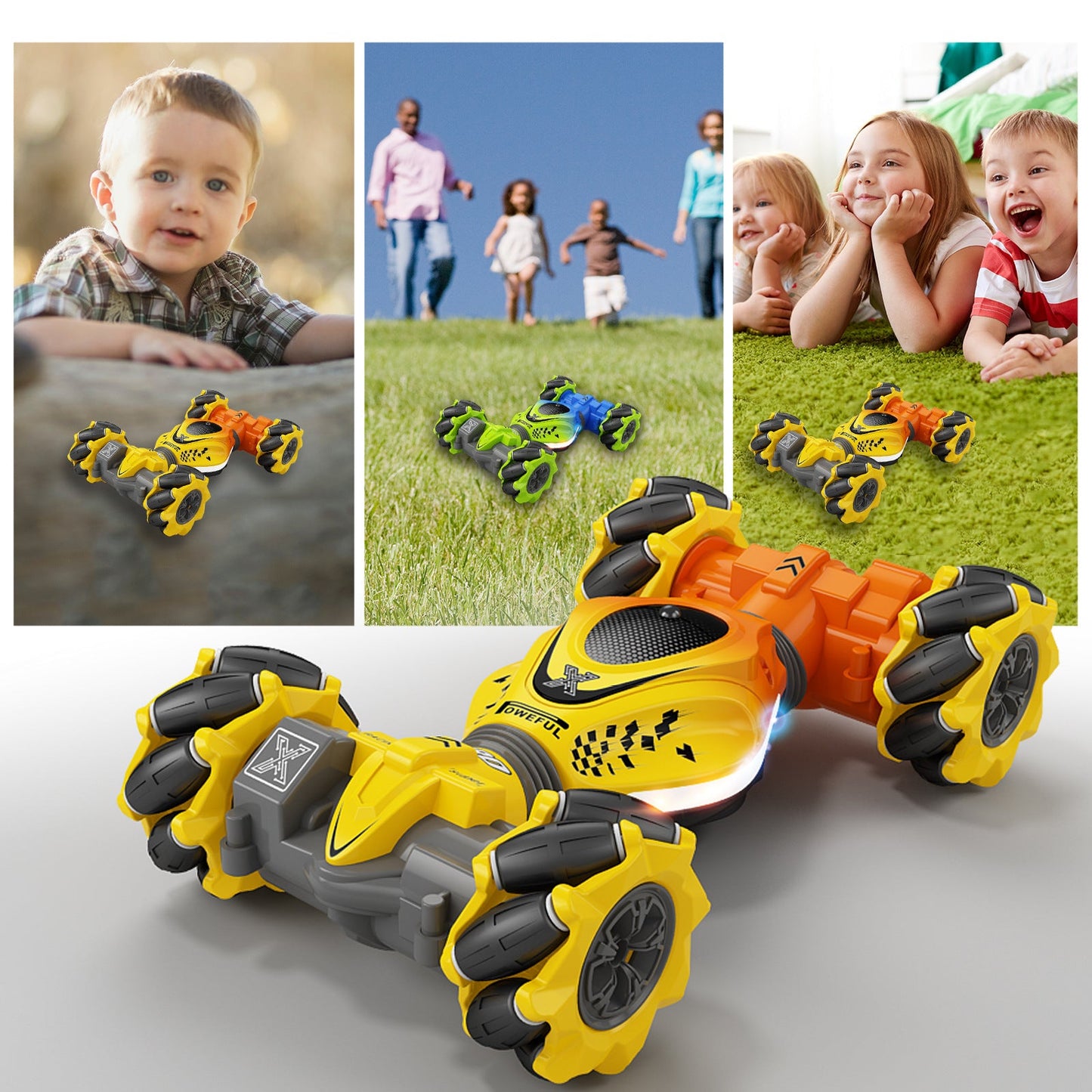 Induction Mini Gesture Twist Car Transform Car Watch Remote Control Double sided Stunt Climbing Toy Remote Control Car - Korvel