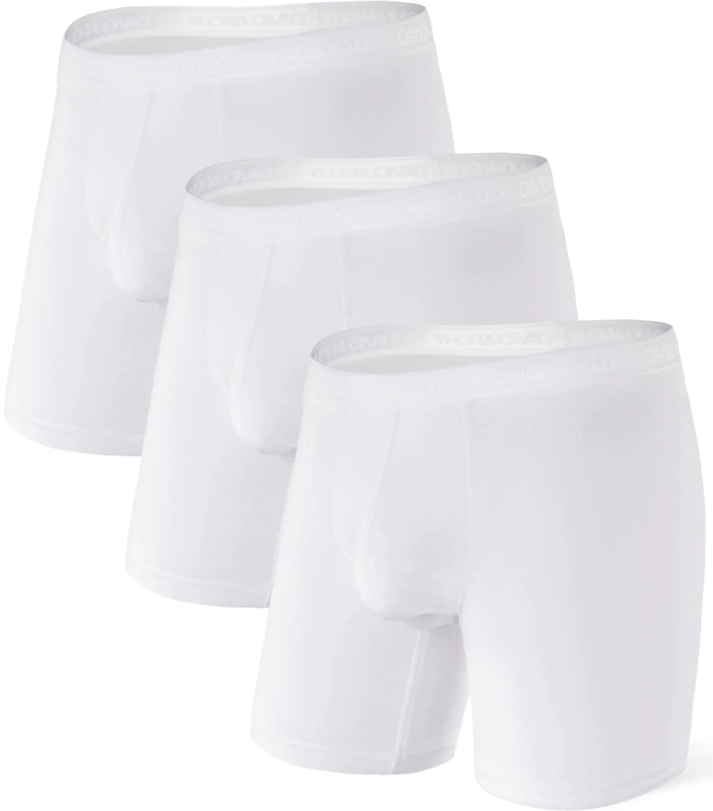 DAVID ARCHY Men's Micro Modal Dual Pouch Trunks - 3 Pack