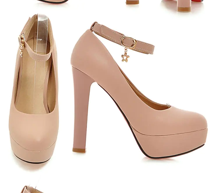 Chaussures de club élégantes à talons hauts et imperméables pour femmes