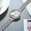 Montre Élégante pour Femme avec Motifs de Découpage Floral