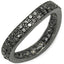1.11 Carat Genuine Black Diamond Sterling Silver Engagement Ring