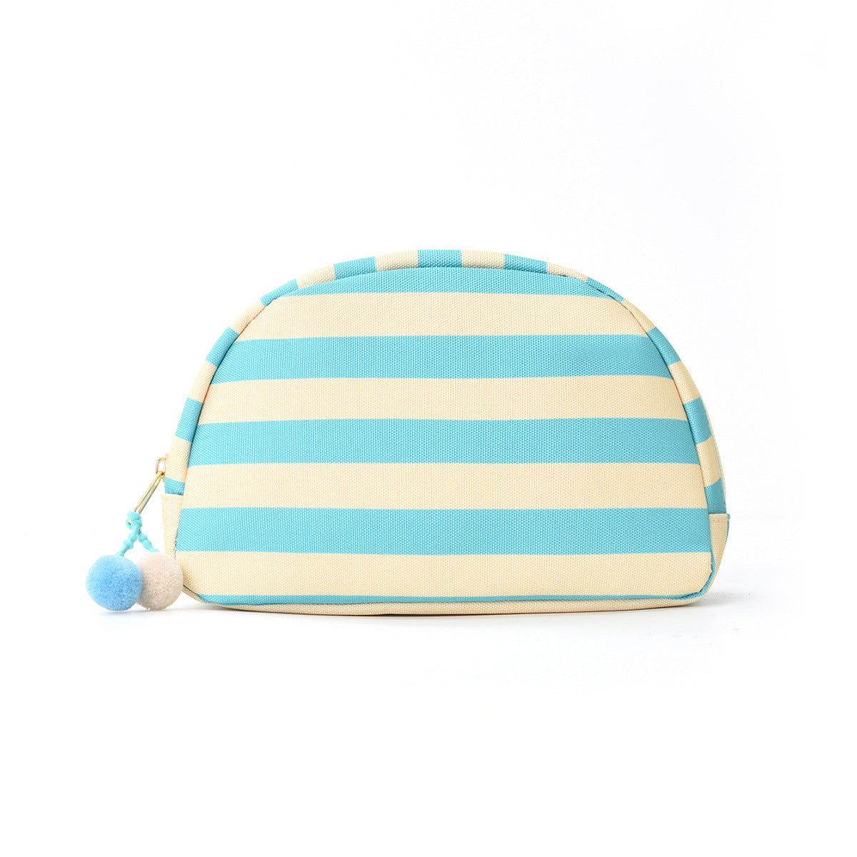Trousse de maquillage en forme de coquillage rayé pour un usage quotidien