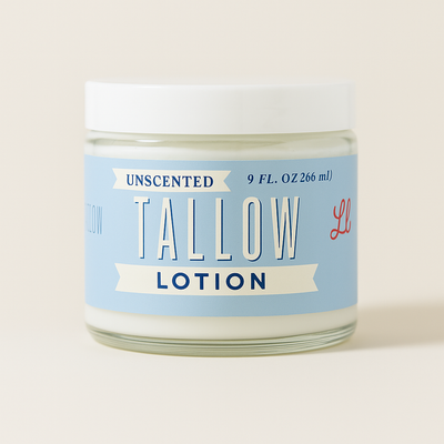 Unscented Tallow Lotion – Pure, Preservative-Free Moisturizer