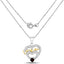 Pendentif en grenat véritable de 0,51 carat et topaze blanche en argent sterling