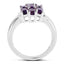 Anillo de Compromiso de Plata Esterlina con Amatista Genuina de 2.80 Quilates