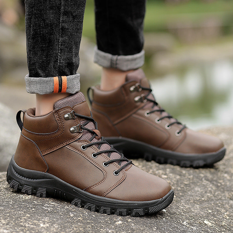 Botas de exterior de hombre de caña alta, absorbentes de impactos y antideslizantes