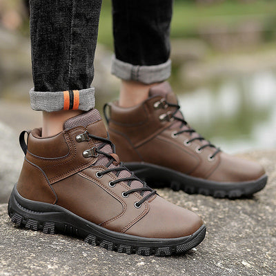 Bottes de plein air hautes pour hommes avec absorption des chocs et semelle antidérapante