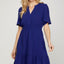 Elegant Ruffled Surplice Mini Dress with Flutter Sleeves