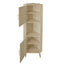 Corner cabinet ,Rattan door,Freestanding Corner Tables For Small Spaces, Corner Shelf Stand For Living Room, Kitchen, Bathroom - Korvel