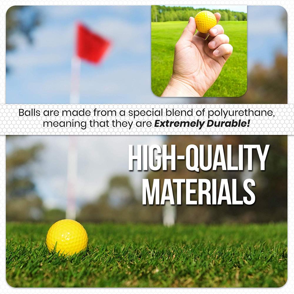 12Pcs Foam Practice Golf Balls Yellow Green Orange Golf Training Balls Outdoor Indoor Putting Green Target Backyard Swing Game - Korvel
