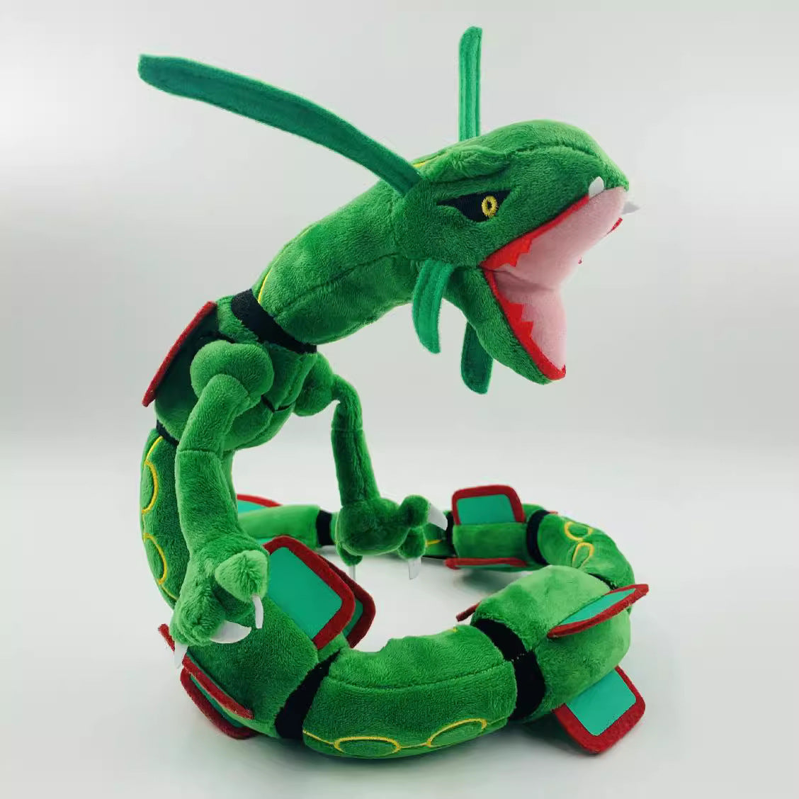 Dragon du ciel en peluche assis de 80 cm - Vert et Noir
