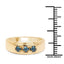 14K Yellow Gold Plated Blue Diamond Sterling Silver Engagement Ring