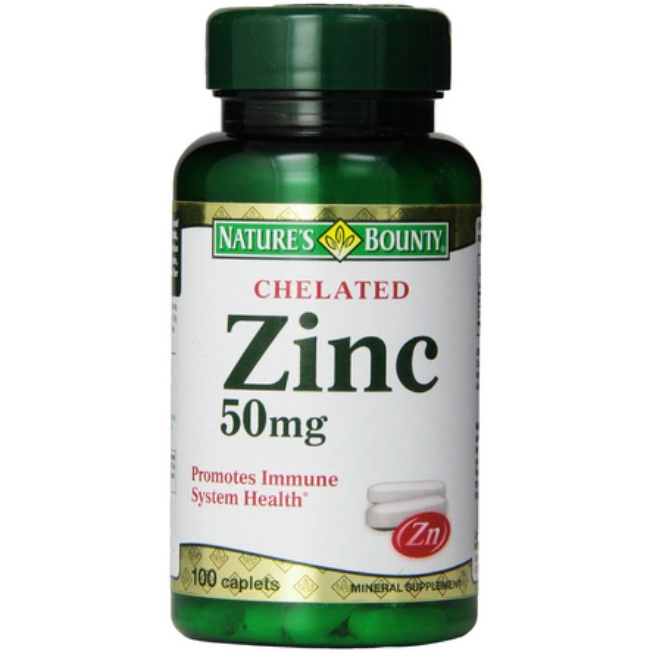 Zinc 50 Mg de Nature's Bounty - 100 Comprimés pour le Soutien Immunitaire