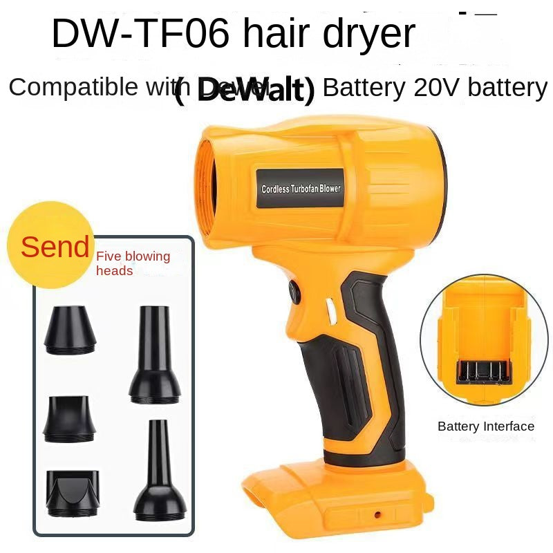 Mini Brushless High-Power Lithium Electric Blower Fan Wireless Dust Blowing Gun Compatible with Makita Dewalt Etc. - Korvel