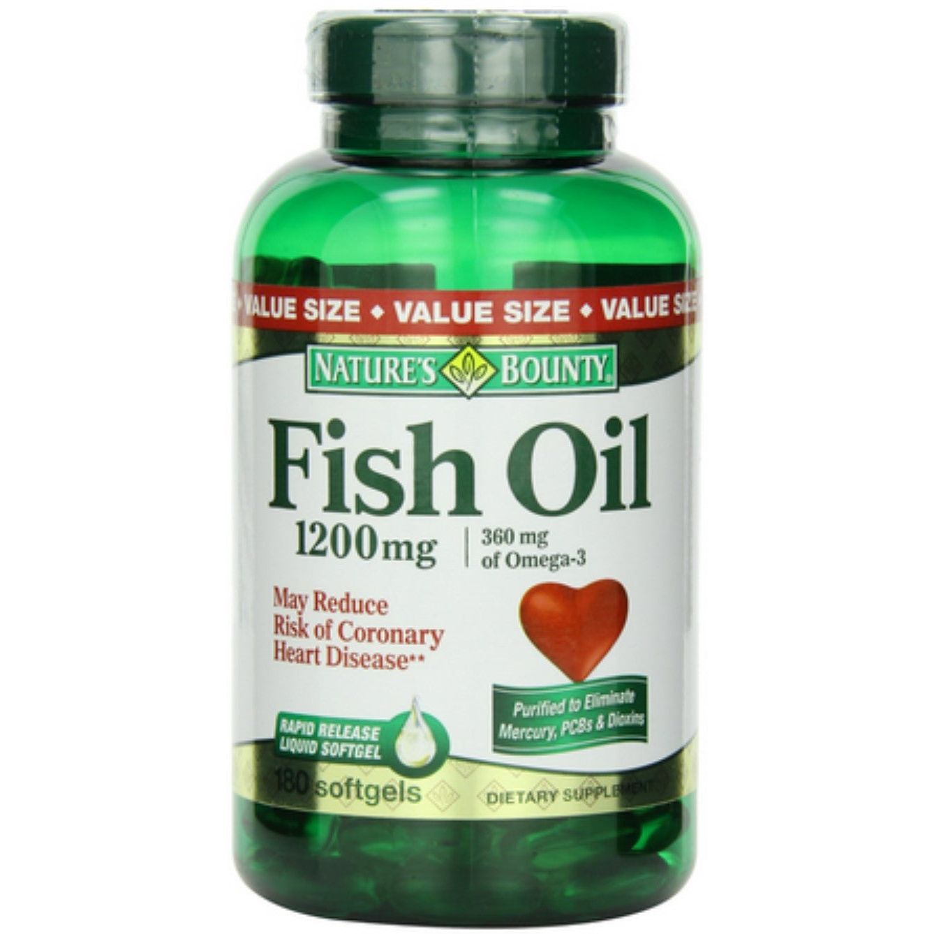 Gélules molles d'huile de poisson Nature's Bounty 1200 MG