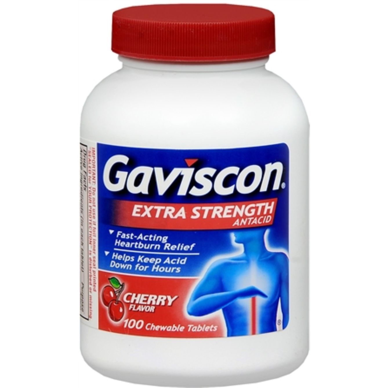 Gaviscon Extra Strength Chewable Antacid Tablets - Cherry Flavor