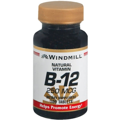 Comprimés de vitamine B-12 Windmill 250 Mcg - Comprimés Premium