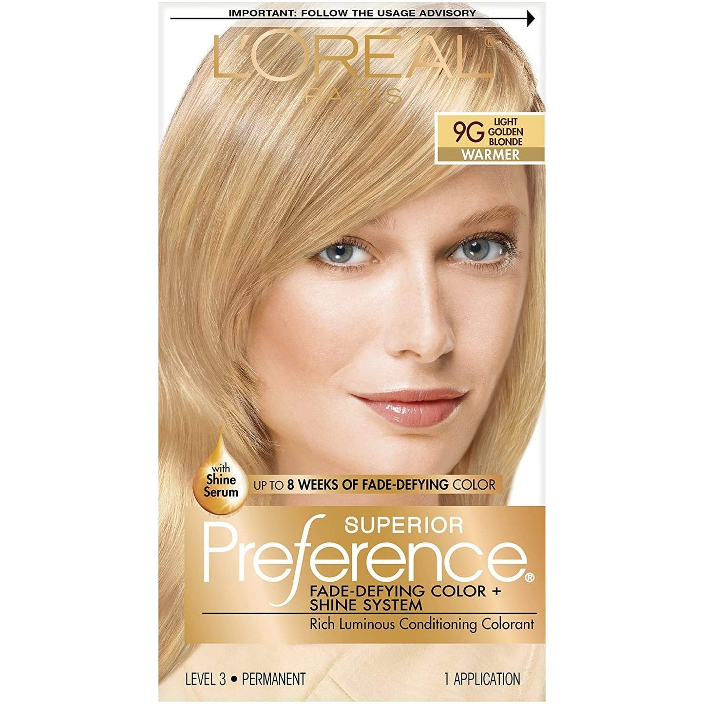 Coloración de cabello L'Oreal Paris Superior Preference, 9G Rubio Dorado Claro