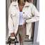 Chaqueta Elegante con Solapa y Cinturón para Mujeres - Abrigo Casual de Primavera Otoño
