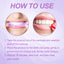 Purple Bright White Dental Stickers, Yellow Stain Removal Deep Cleaning Care For Oral Health Care Dental Stickers - Korvel