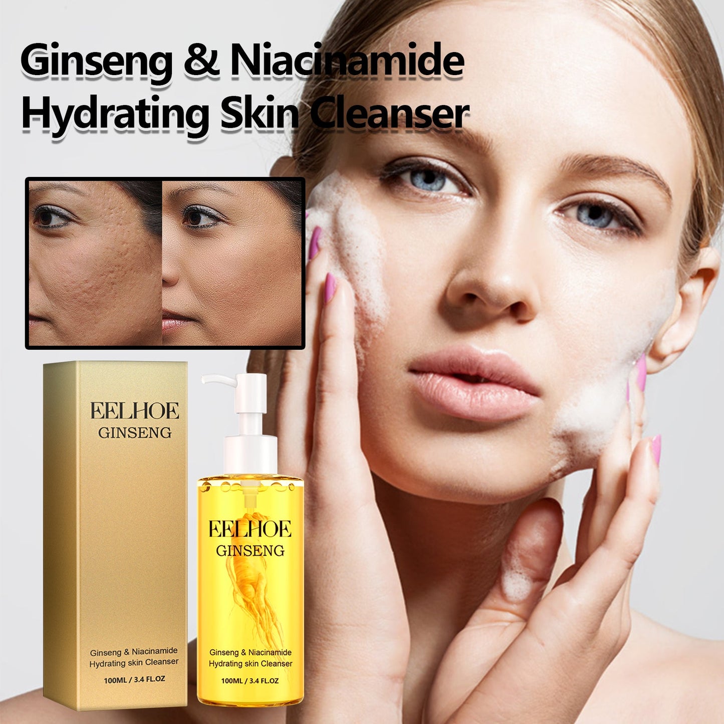 Ginseng Facial Cleanser for Gentle Cleansing and Moisture