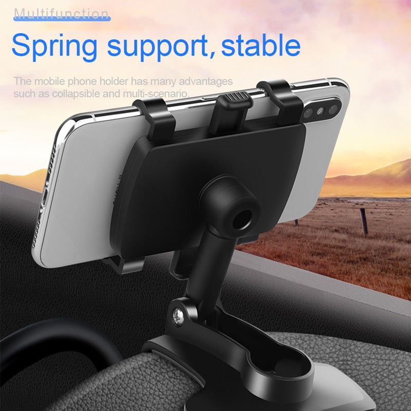 360 Degrees Car Phone Holder Universal Smartphone Stands Car Rack Dashboard Support for Auto Grip Mobile Phone Fixed Bracket - Korvel