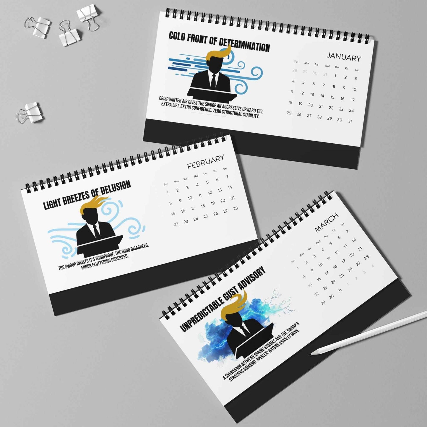 Calendario de Escritorio Executive Hair Forecast 2026